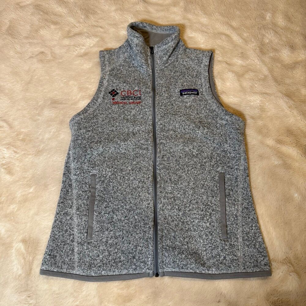 Patagonia Better Sweater Vest Womens S Gray Fleece Full Zip Pockets Outdoor